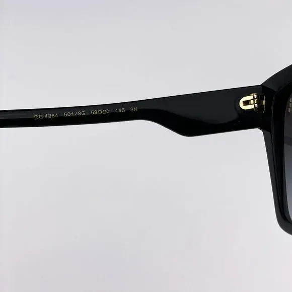 D&G DG4384 501/8G  Sunglasses Black Gray Square Women - Picture 9 of 10